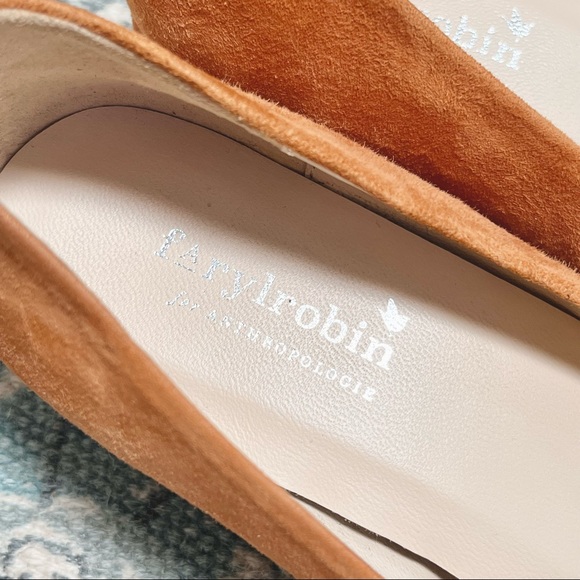 ❌SOLD❌ Farylrobin Tan Suede Leather Heeled Flats - Picture 5 of 12